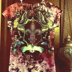 Rocker studded graphic shirt